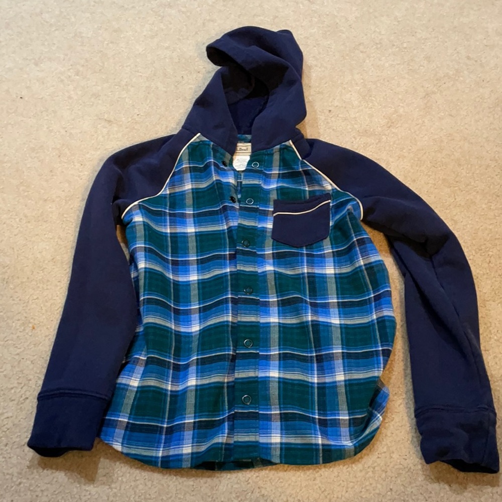 Llbean flannel sweatshirt